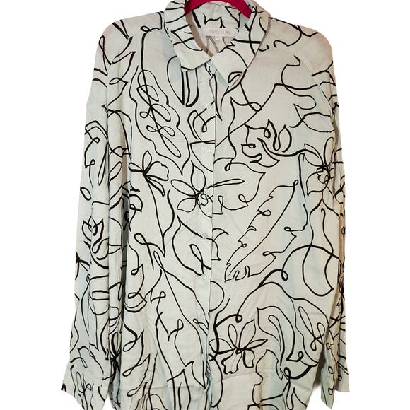 Sugarlips Dalton Boyfriend Button Down Shirt Pale Blue Women's Medium New NWT - Picture 1 of 8